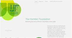 Desktop Screenshot of hamberfoundation.ca